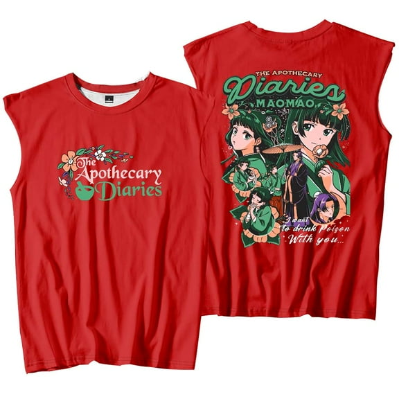 Anime The Apothecary Diaries Maomao Merch Tank Tops Sleeveless Sport Vest Women Men Outdoor Sportwear