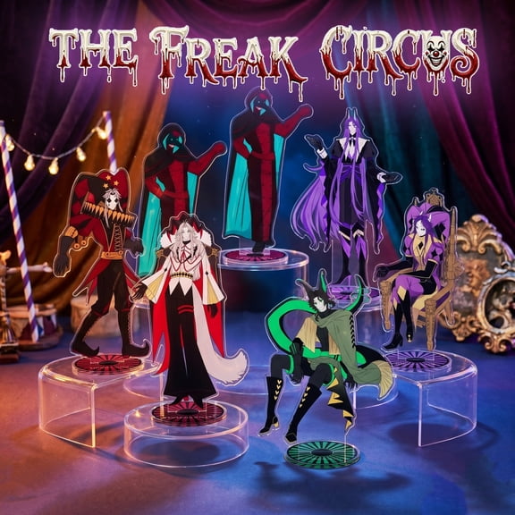 Anime The Freak Circus Standee 2026 New Horror Clown Pierrot Harlequin Jester Columbina Kawaii (1 standee_6inch/8inch/10inch)