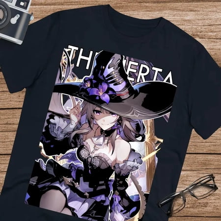 Anime The Herta Honkai Star Rail T Shirt Size S - 5Xl Black Size S - 5XL