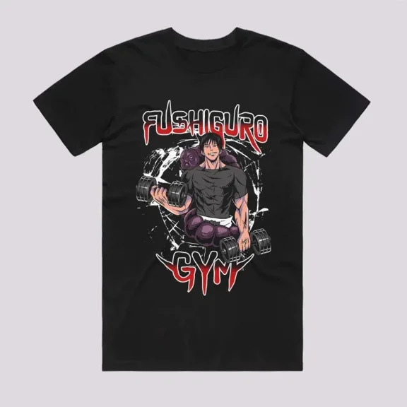 Anime Toji Gym Japanese Style Black T-Shirt Size S-5XL