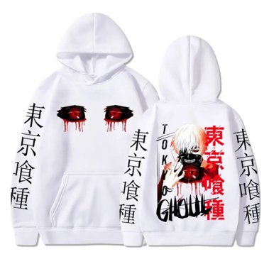 Tokyo Ghoul Kaneki Ken Graphic Print Hoodie – Black Pullover, Unisex, Lightweight With Pockets