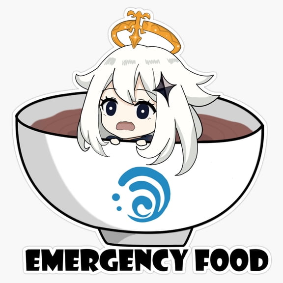 Anime Traveling Companion Game Mascot Paimon Emergency Food Floating Fairy Decal For Switch Sticker