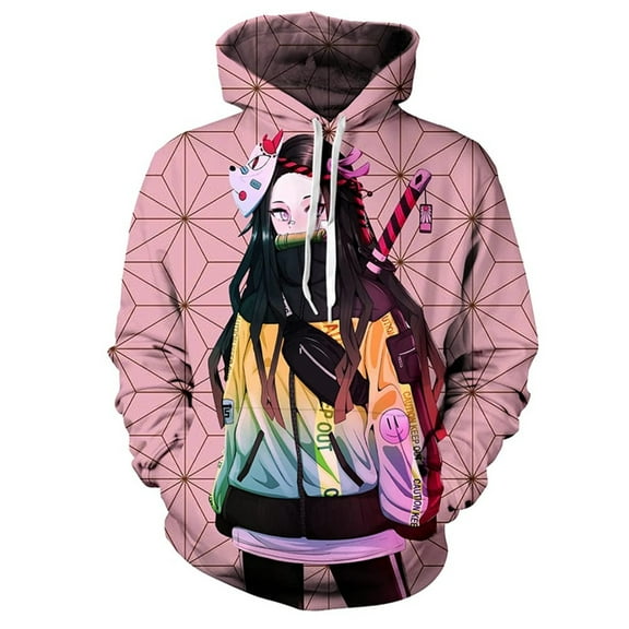Anime Unisex Demon Slayer Hoodies Men Women 3D Printed Sport Sweatshirt -3XL