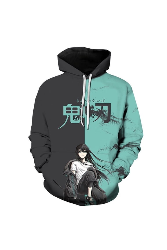 Anime Unisex Demon Slayer Hoodies Men Women 3D Printed Sport Sweatshirt -3XL