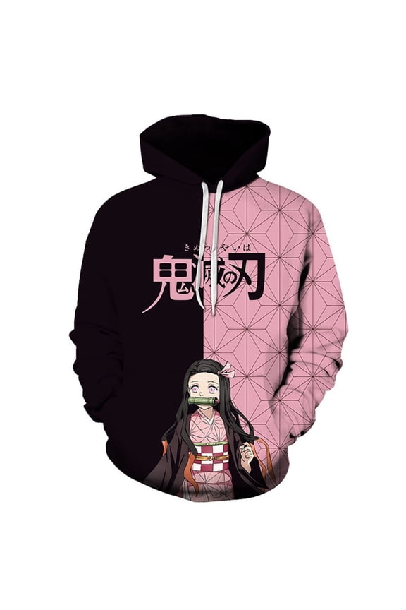 Anime Unisex Demon Slayer Hoodies Men Women 3D Printed Sport Sweatshirt -XXS