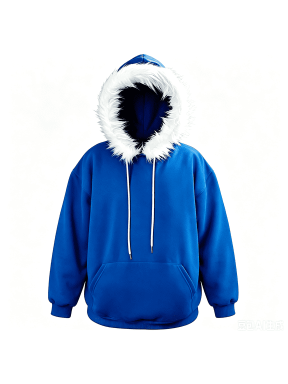 Anime Unisex Undertale Sans Cosplay Blue Costume Plush Hooded Sweatshirt Pullover Hoodie Street Sweater Coat Tops