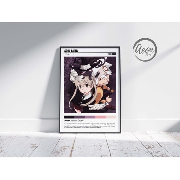 Anime Wall Art soul eater poster retro anime aesthetic character design ...