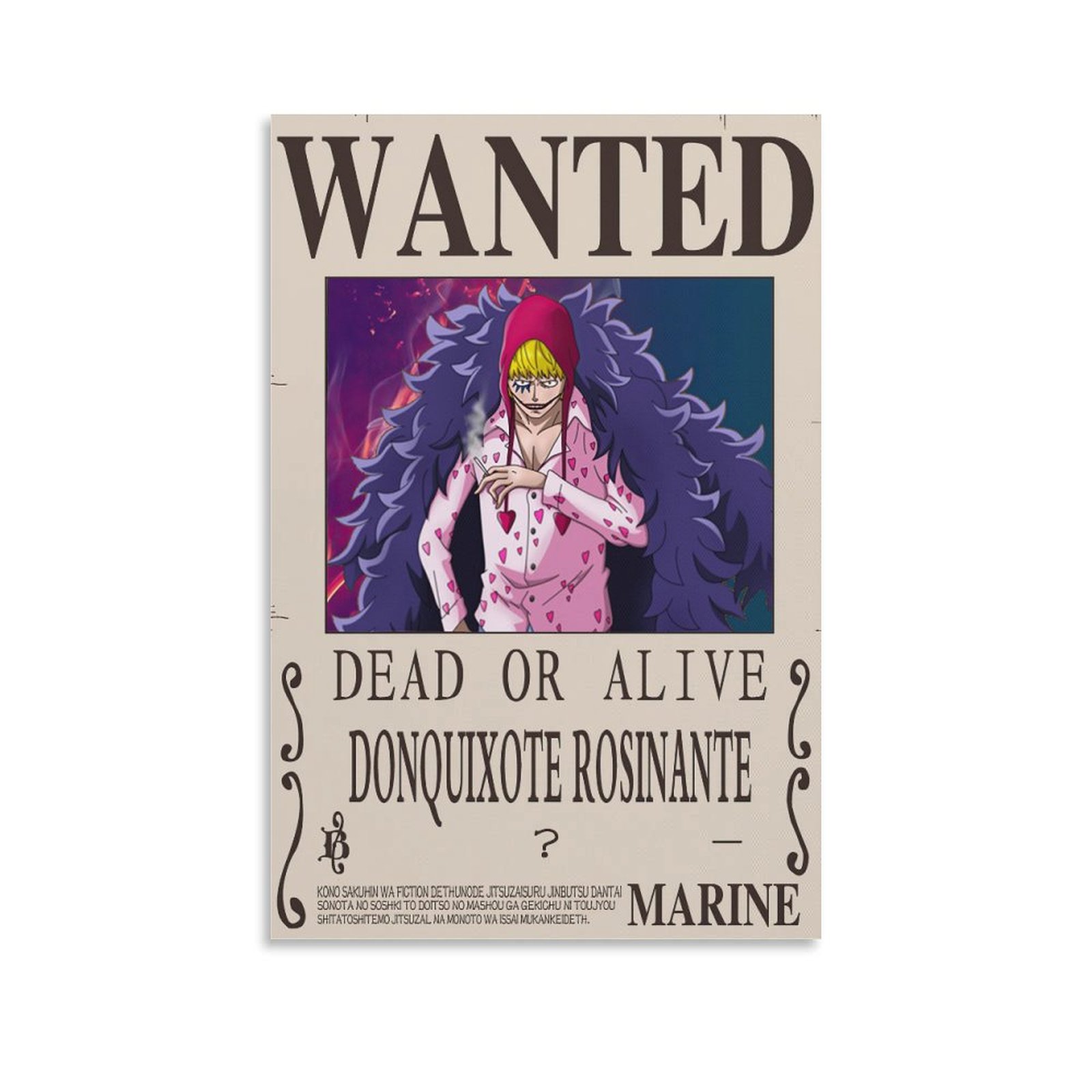 Anime Wanted Bounty Poster (136) Posters Art Print Wall Photo Paint