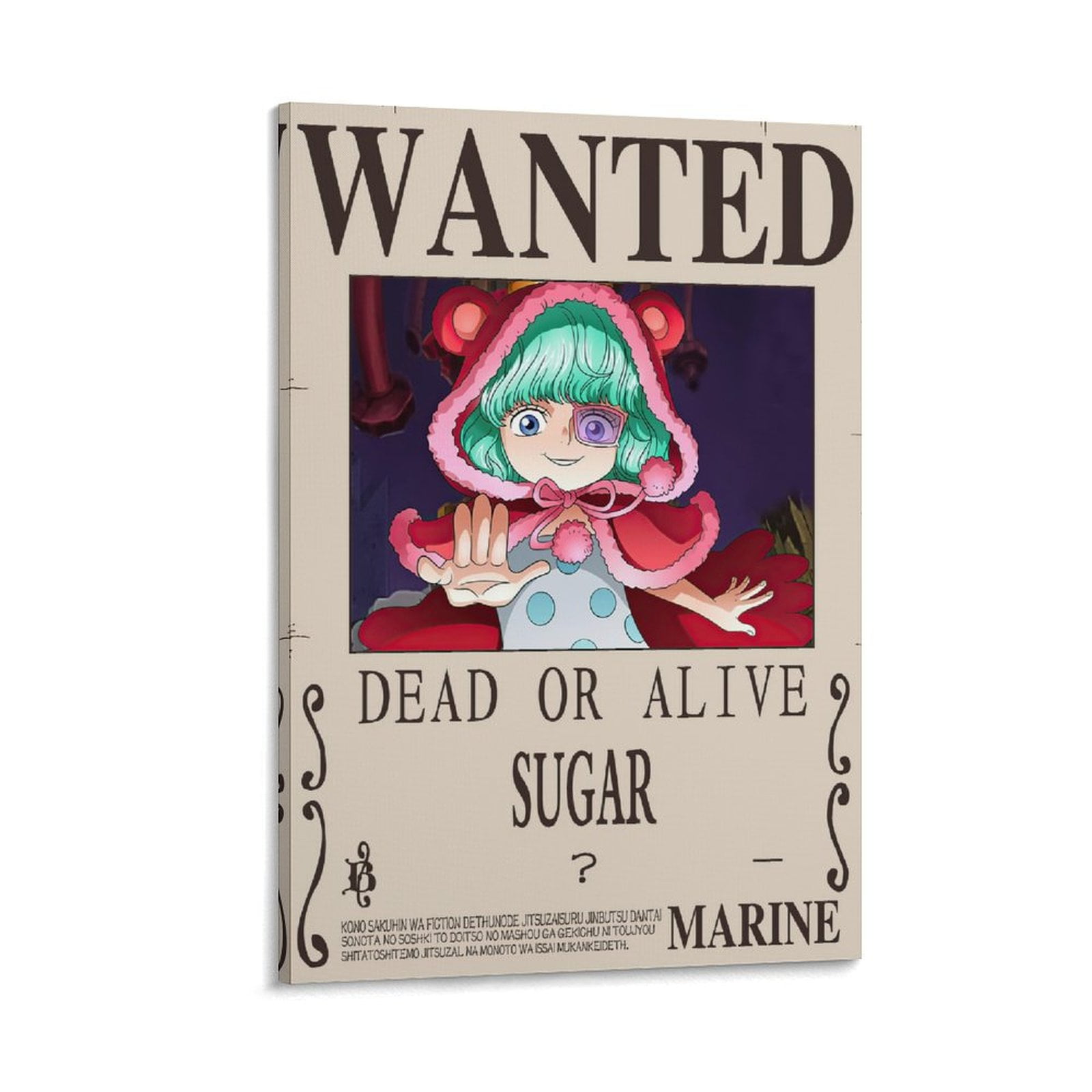 Anime Wanted Bounty Poster (141) Wall Art Poster Scroll Canvas Painting