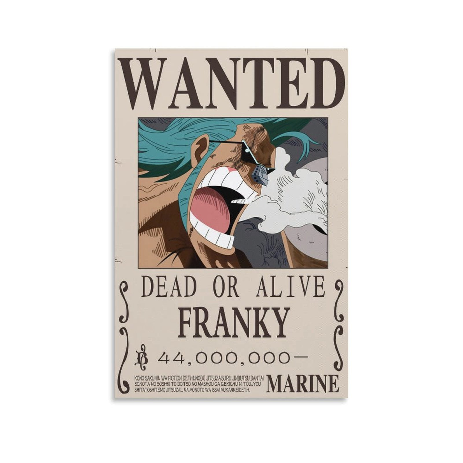 Anime Wanted Bounty Poster (152) Picture Print Wall Art Poster Painting