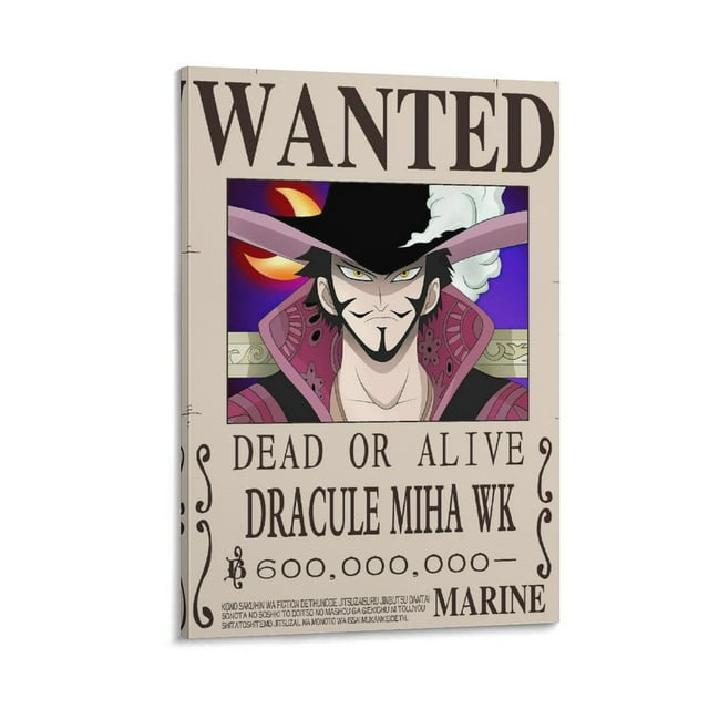 Anime Wanted Bounty Poster (39) Artworks Canvas Poster Room Aesthetic