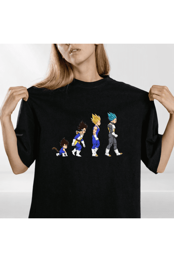 Anime Warrior Evolutionary Theory Graphic Crewneck T-shirt Pullover,for men and women up to 5XL