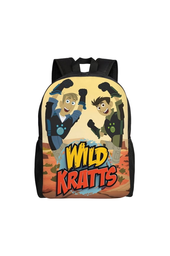 Anime Wild Kratts Backpacks Large Capacity Shoulders Daypack Unisex Casual Knapsack Rucksack Student Satchel Bookbag