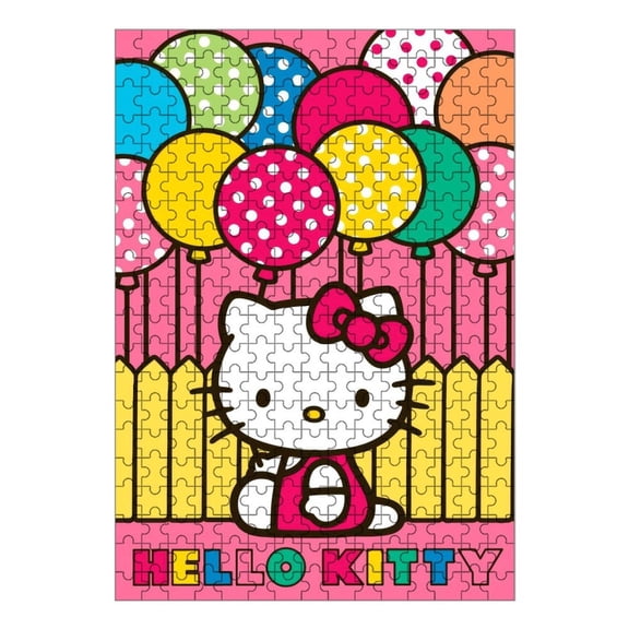 Anime Wooden Jigsaw Puzzle 300 Pieces,Hello Kitty Relaxing Jigsaw Puzzle Easy Relaxing Brain Game,Unique Gift for Adults,Teens and Fans