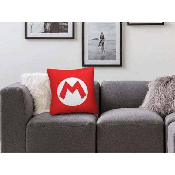 Anime World M Style Decorative Pillow with Removable Cover, 18x18 Inch (45cmx45cm)