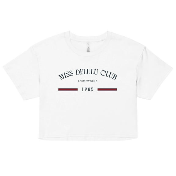 Anime World Miss Delulu Club Women’s Short Sleeve Crop Top