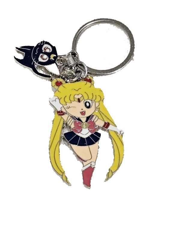 Sailor Moon Luna Cat Metal Charm Keychain, Keyring