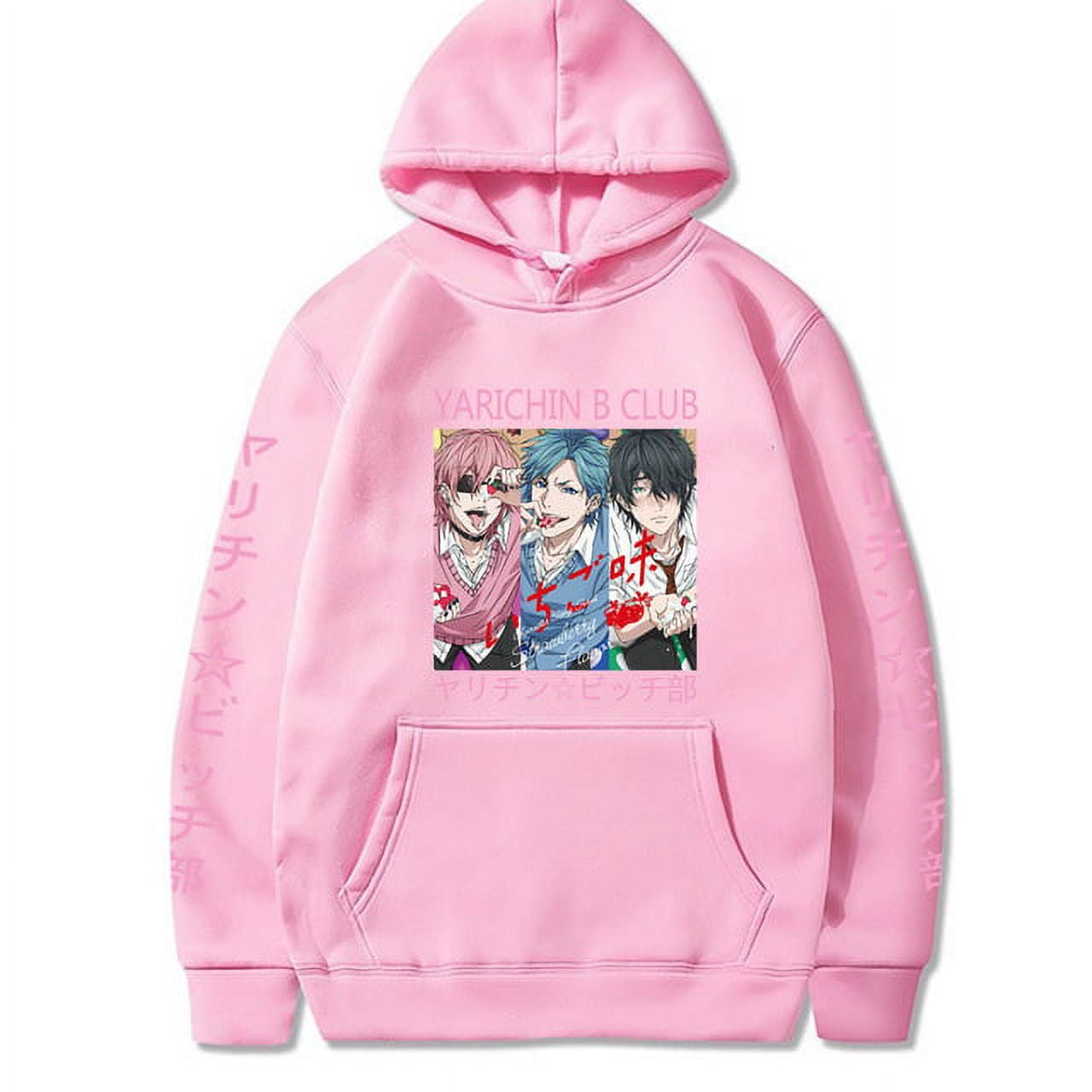 Anime Yarichin B Club Hoodies Funny Loog Sleeve Sweatshirt - Walmart.com