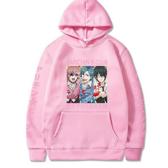 Anime Yarichin B Club Hoodies Funny Loog Sleeve Sweatshirt