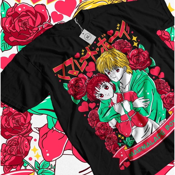 Anime Yuichiro Hyakuya Mika And Yuu Kawaii Graphic Black T-Shirt Size S-5XL