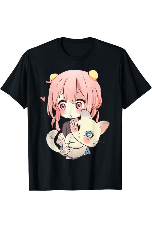 Anime and Cats Lover for Teen Manga kawaii Graphic T-shirt