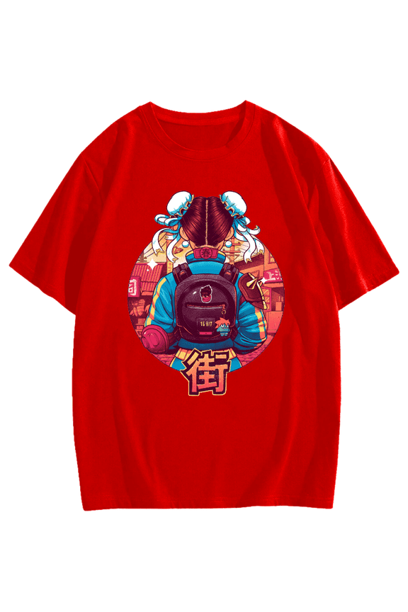 Anime characters Cotton casual T-shirt