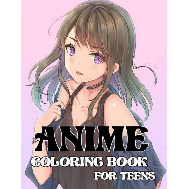 Anime Coloring Book For Adults and Teenagers: Cute and Fun Female and male  Japanese Cartoons, 8.5×11 inches, 49 one-sided pages to colour, Perfect for  (Paperback)