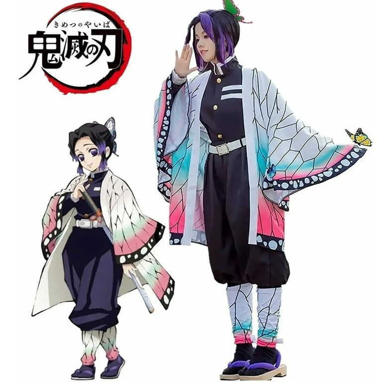 Anime Expo Cartoon Character Cosplay Costume Demon Slayer Kochou Shinobu  Kimetsu No Yaiba Tanjirou Nezuko Cosplay Kimono Wig