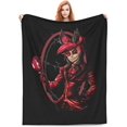Anime hazbin anime hotel blanket flannel blanket lightweight fleece