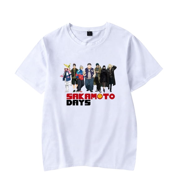 Anime sakamoto days Short Sleeve Shirt Summer Men's and Women's Casual Round Neck T-shirt Pullover