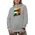 thumbnail image 1 of Anime with Motorcycle Rider, Heather Grey Hooded Sweatshirt or Hoodie, 3XL, 1 of 5