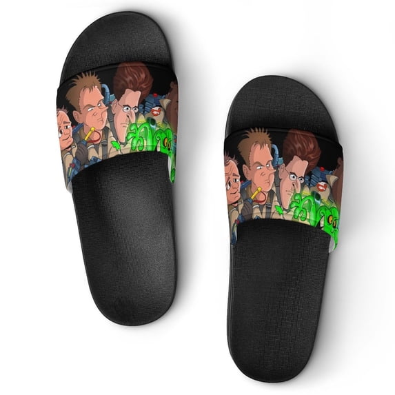 Animeted Ghostbusters Unisex Slippers Summer Beach Slippers Casual Non Slip Comfortable Slide Sandals Home Slippers For Men Women