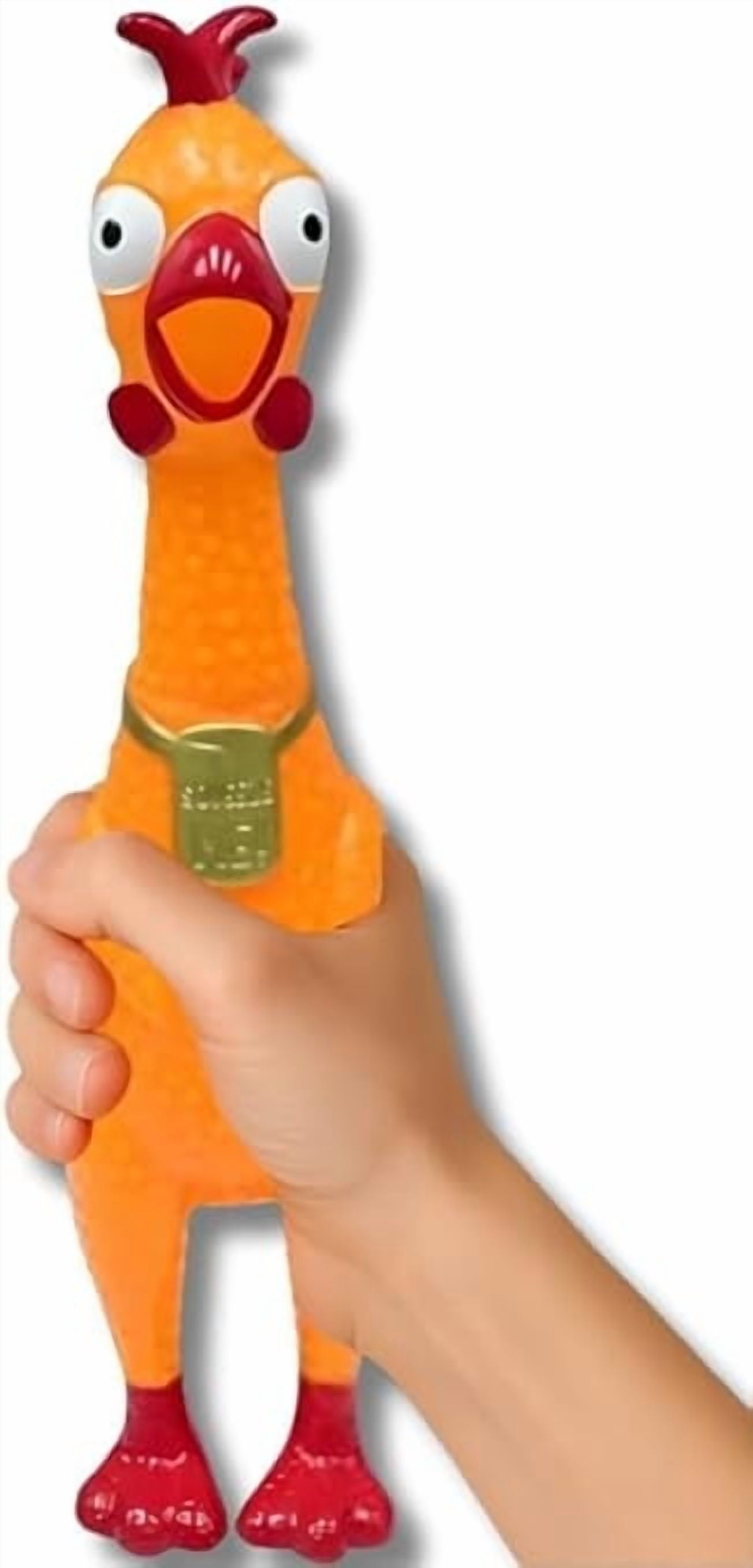 Animolds Tie-Dye Squeeze Pack, Loud Squeaking Rubber Chicken Toy