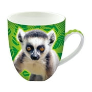 Animug Ring-Tailed Lemur Ceramic Mug – 15oz Dishwasher Safe Coffee Cup by Deluxebase – Cute Gift
