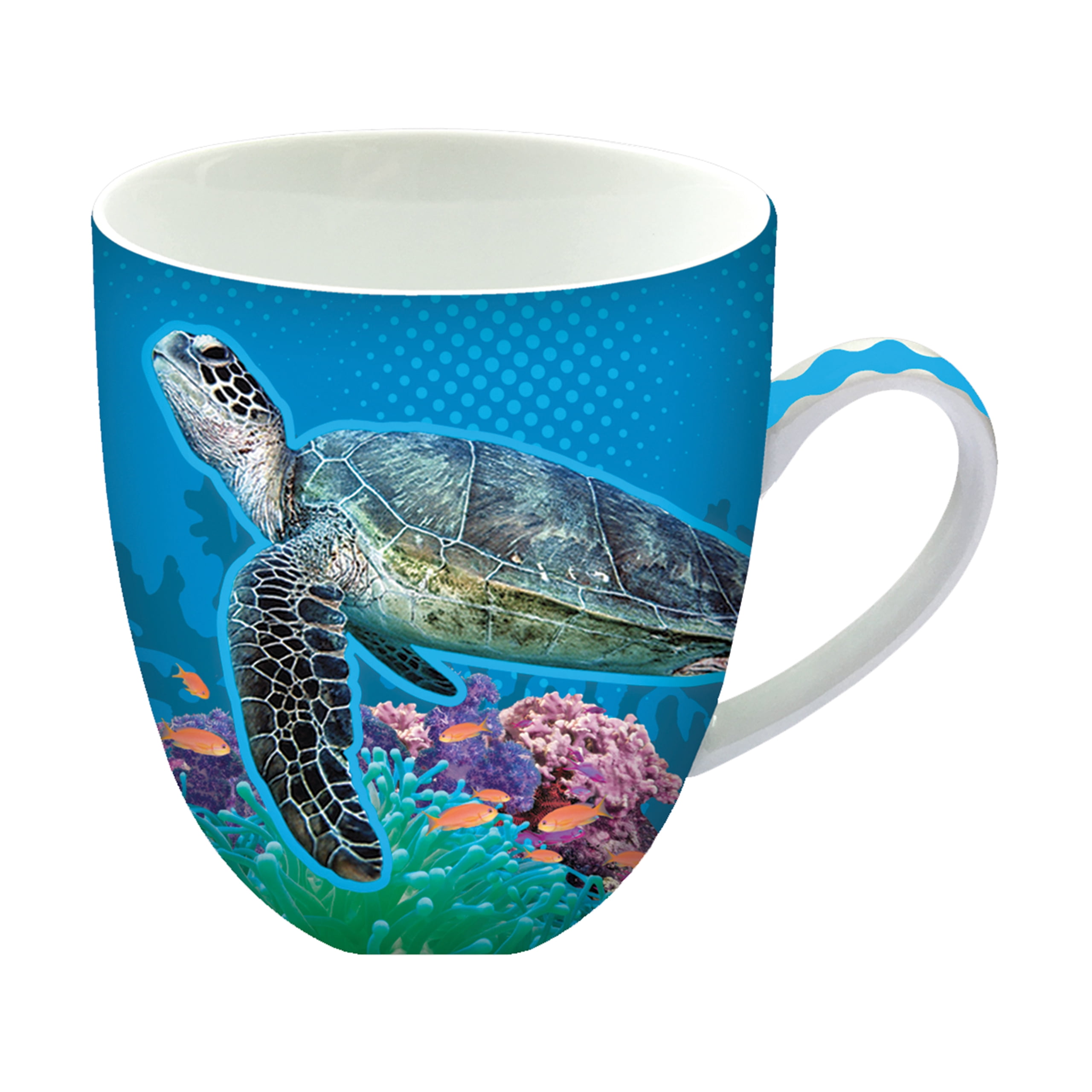 Animug Sea Turtle Coffee Mug from Deluxebase. 15 Fl Oz Animal Print