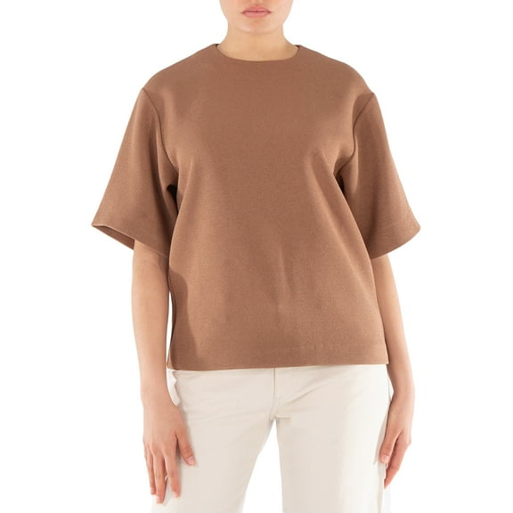 Anine Bing Ladies Brown Maddie Crepe Blouse, Size X-Small