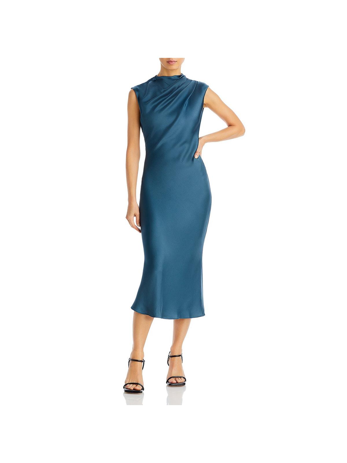 Anine Bing Womens Samantha Silk Sleeveless Midi Dress Walmart