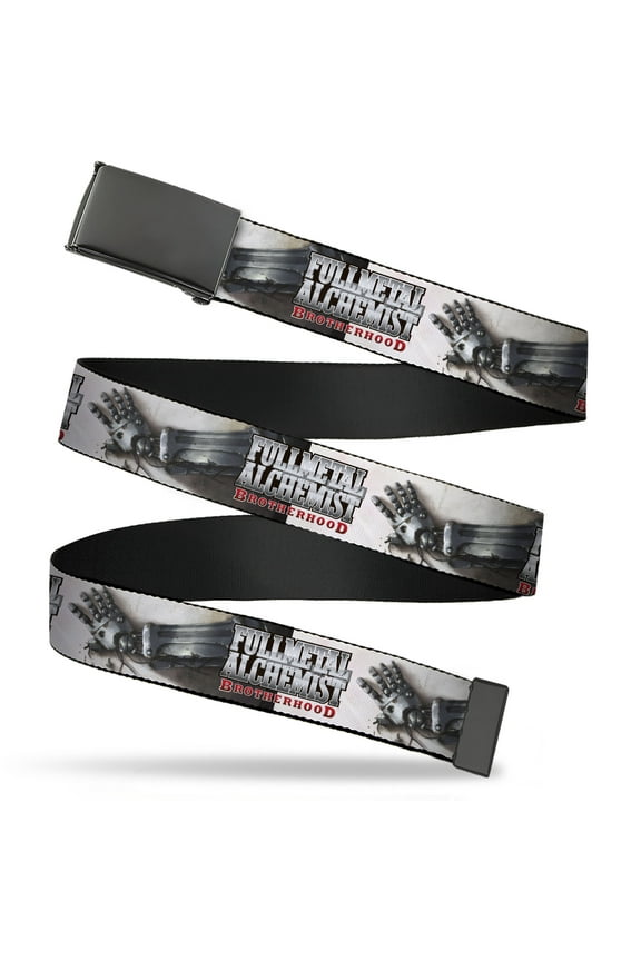 Adjustable Belt, Clamp Buckle, Cut-to-Fit, Fullmetal Alchemist Brotherhood Edwards Automail Arm Tan