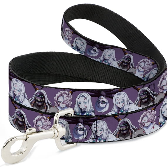 Aniplex of America Pet Leash, Dog Leash, Demon Slayer The Spider Family Poses Purple, 6 Feet Long 1.0 Inch Wide