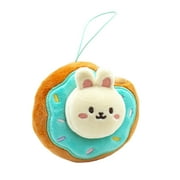 Anirollz 4  Small Squishy Bunny Donut Plush Keychain Bunniroll