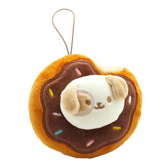 Anirollz 4 Small Squishy Puppy Dog Donut Plush Keychain : Puppiroll