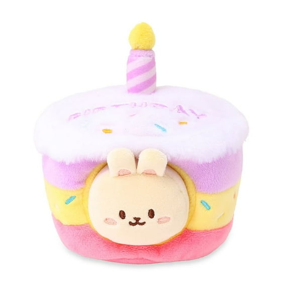 Anirollz Birthday Cake Oufitz Bunniroll Mini Plush – Soft & Cuddly Stuffed Bunny, Cute Collectible Gift for Plush Lovers, 4” Small & Adorable