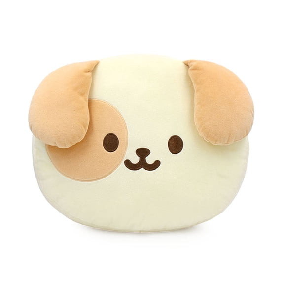 Anirollz Cute Dog Puppy Character Squishy Stuffed Animal Face Seat Cushion Home Decor : Puppiroll (Brown/Beige)