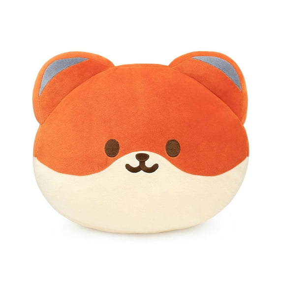 Anirollz Cute Fox Character Squishy Stuffed Animal Face Seat Cushion Home Decor : Foxiroll (Orange)