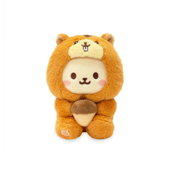 Anirollz Fall Animals 6” Small Squirrel with Acorn Bunniroll Sitting Stuffed Animal Plush Toy