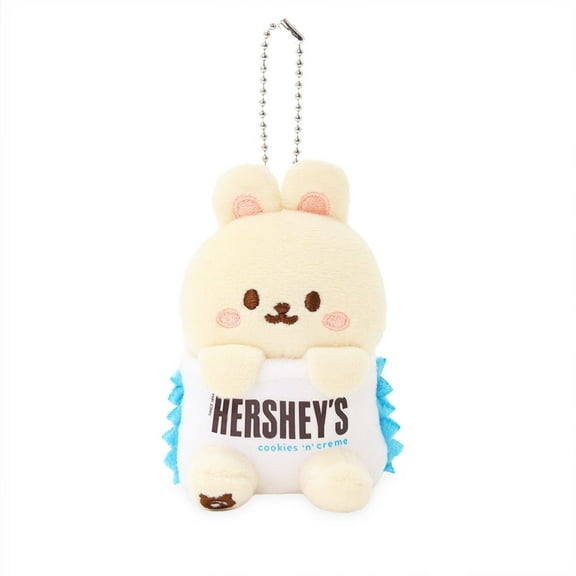 Anirollz Hershey’s Cookies ‘n’ Creme Bunniroll Plush Charm – Mini Stuffed Keychain, Cute & Soft Collectible Plush Bag Charm
