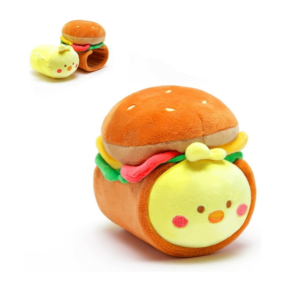 Anirollz Plush Small 6" with a Burger Blanket Chickiroll