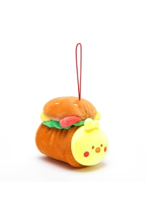 Stuffed Animal Plush Keychain Chick Burger Toy 3" X-Small (Chickiroll)