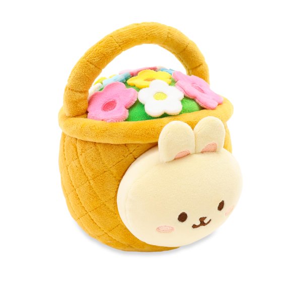 Anirollz Stuffed Animal Plush Toy - 6" Small Spring Outfitz Plush Doll | Soft, Squishy, Warm, Cute, Comfort, Safe | Birthday Gift Pillow with Bunny Rabbit in Flower Basket Bunniroll A101