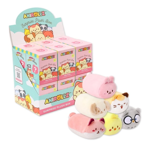 Anirollz Surprise Plush Box – Original Mini Collectible Stuffed Animal Toy, 1 Pack
